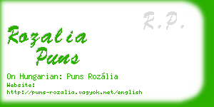 rozalia puns business card
